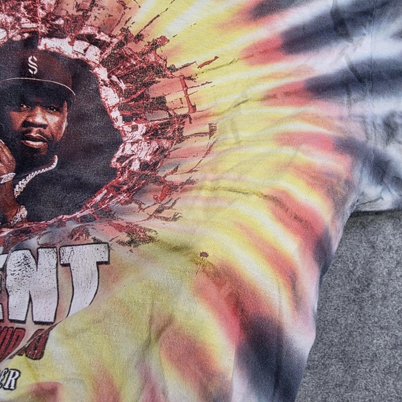 50 Cent Final Lap Tour T Shirt Mens 2XL Tie Dye 2023 Tour Dates Graphic Tee - Picture 9 of 13